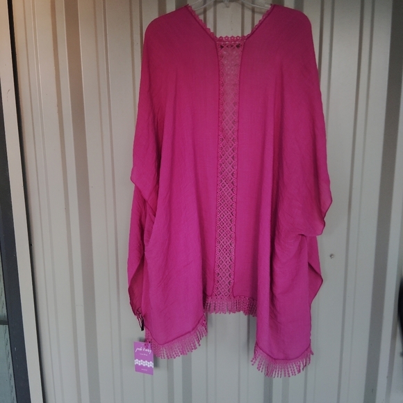 NEW Women's Purple Fuchsia Kimono One Size - Picture 7 of 12